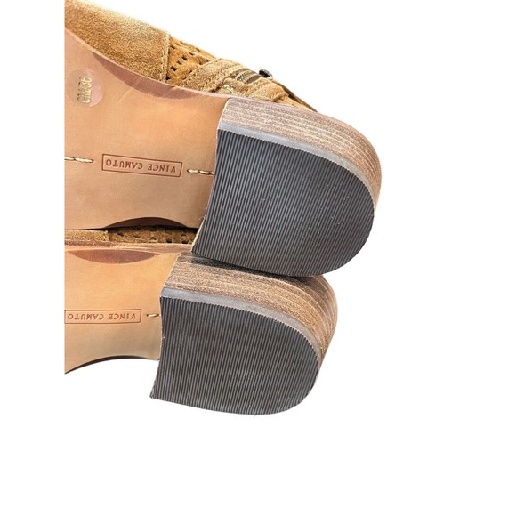 Vince Camuto booties Women's Brown Pamma Suede Zip FLAWED Size 6M New wi… - Picture 8 of 8